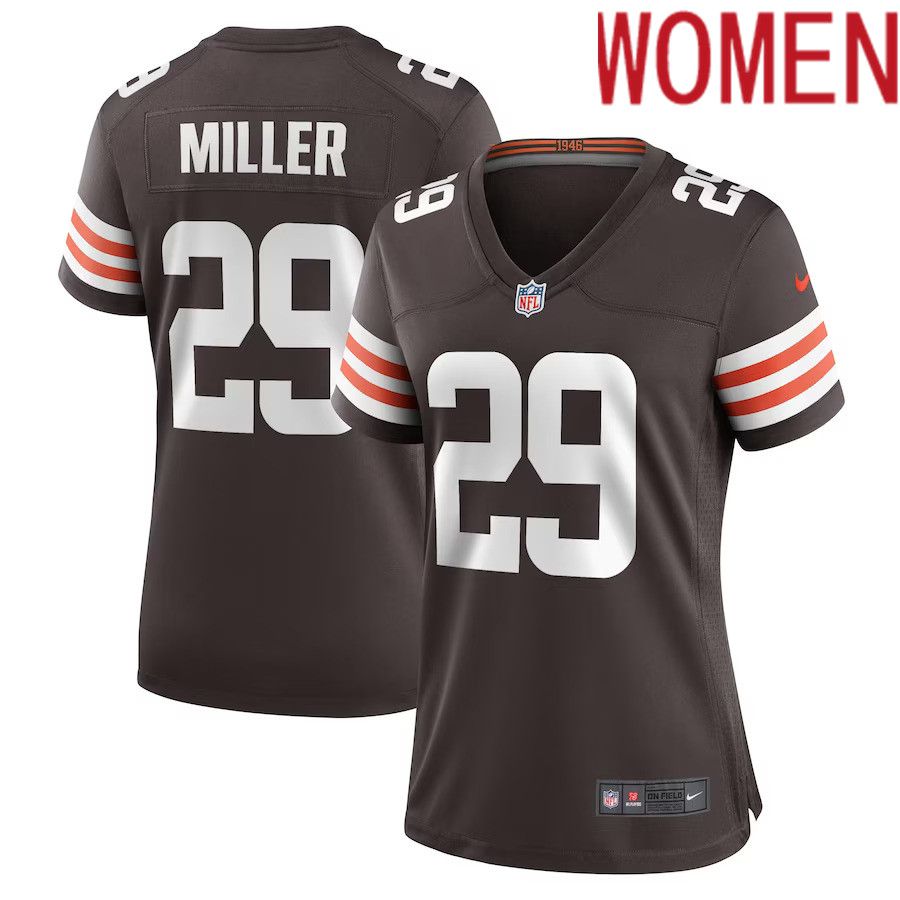 Women Cleveland Browns 29 Herb Miller Nike Brown Game Player NFL Jersey